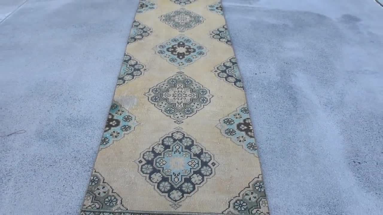 トルコラグ、ヴィンテージラグ、3x12ランナーラグ、アナトリアンラグ